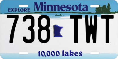 MN license plate 738TWT
