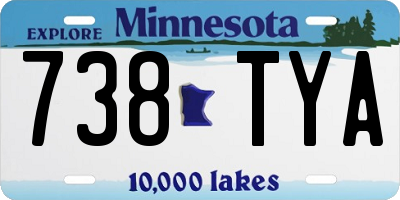 MN license plate 738TYA