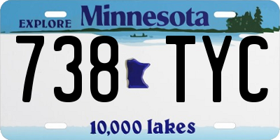MN license plate 738TYC