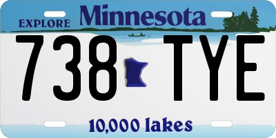 MN license plate 738TYE