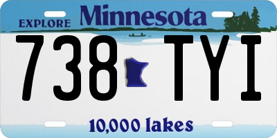 MN license plate 738TYI