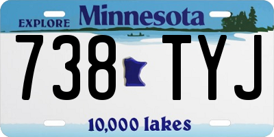 MN license plate 738TYJ