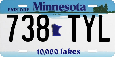 MN license plate 738TYL
