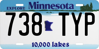 MN license plate 738TYP