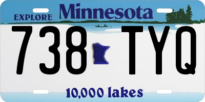 MN license plate 738TYQ