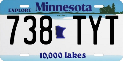 MN license plate 738TYT
