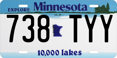 MN license plate 738TYY