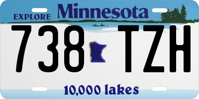 MN license plate 738TZH
