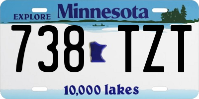 MN license plate 738TZT