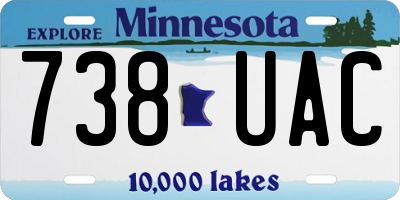 MN license plate 738UAC