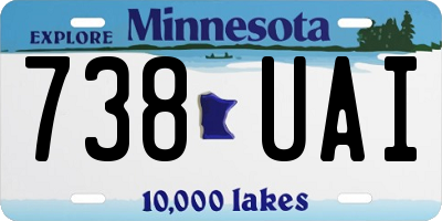 MN license plate 738UAI