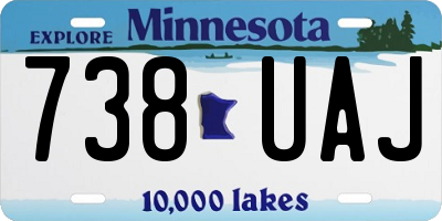 MN license plate 738UAJ