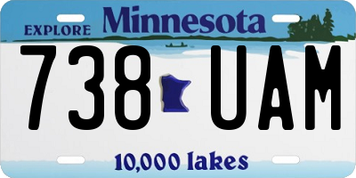 MN license plate 738UAM