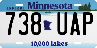 MN license plate 738UAP