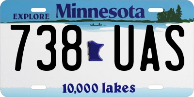 MN license plate 738UAS