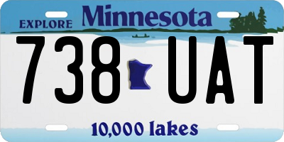 MN license plate 738UAT