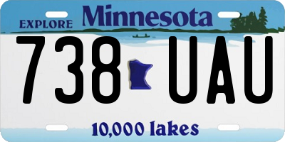 MN license plate 738UAU