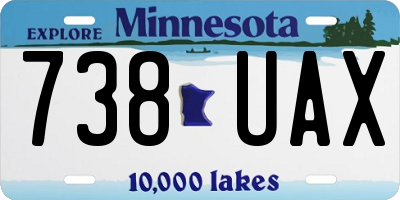MN license plate 738UAX