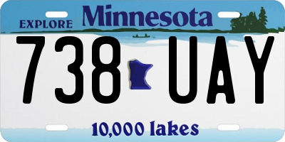 MN license plate 738UAY