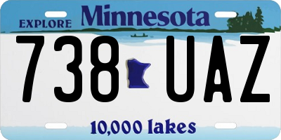 MN license plate 738UAZ
