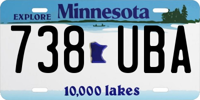 MN license plate 738UBA
