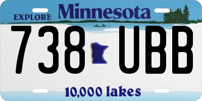 MN license plate 738UBB