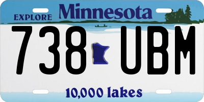 MN license plate 738UBM