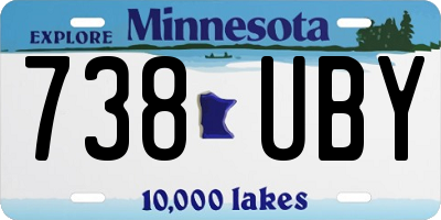 MN license plate 738UBY