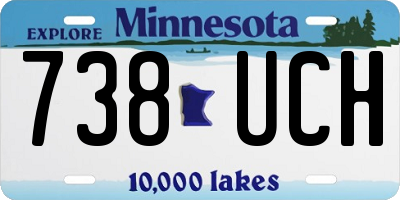 MN license plate 738UCH