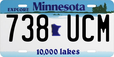 MN license plate 738UCM