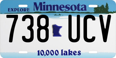 MN license plate 738UCV