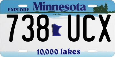 MN license plate 738UCX