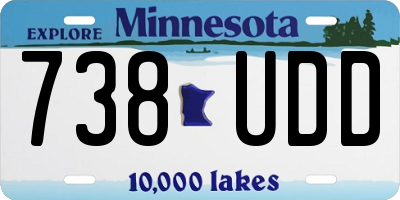 MN license plate 738UDD