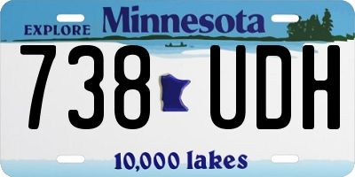 MN license plate 738UDH