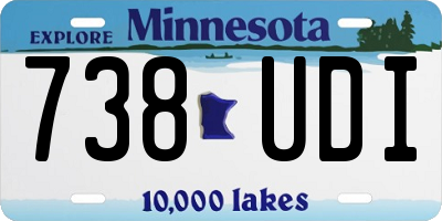 MN license plate 738UDI