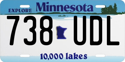 MN license plate 738UDL