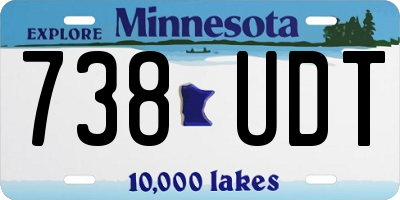 MN license plate 738UDT