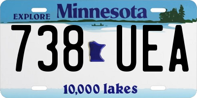 MN license plate 738UEA