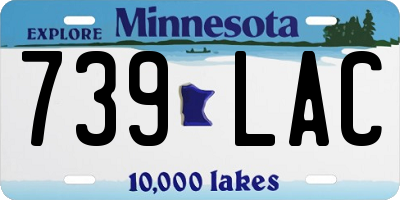 MN license plate 739LAC