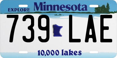 MN license plate 739LAE