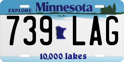 MN license plate 739LAG