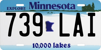 MN license plate 739LAI