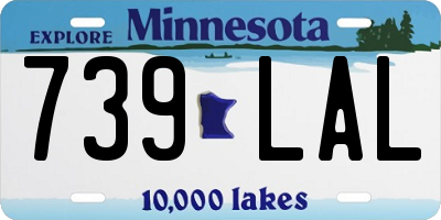 MN license plate 739LAL