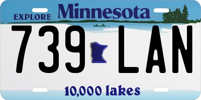 MN license plate 739LAN