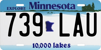 MN license plate 739LAU