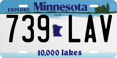 MN license plate 739LAV