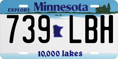 MN license plate 739LBH