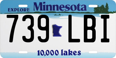 MN license plate 739LBI
