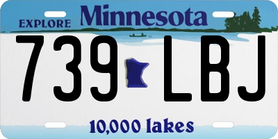 MN license plate 739LBJ