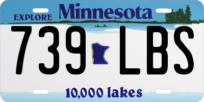 MN license plate 739LBS